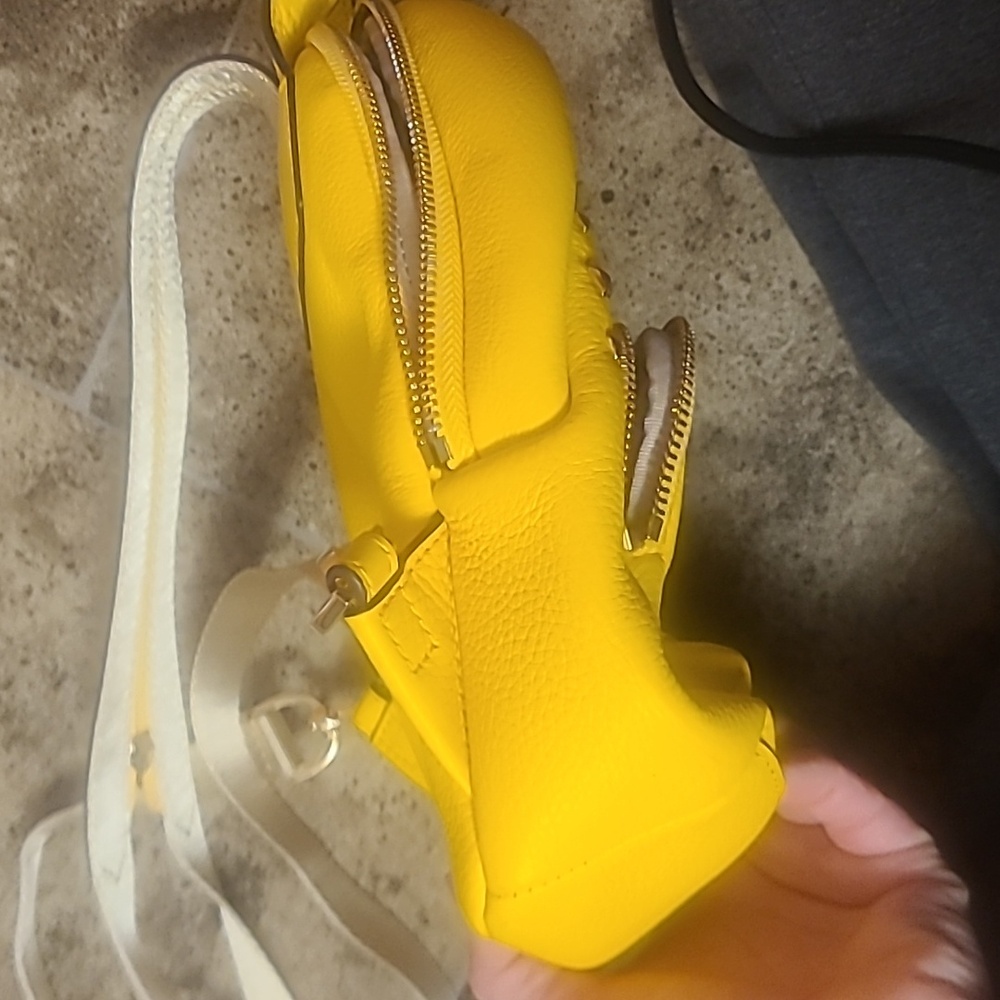 Michael Kors Vibrant Yellow Studded Backpack - Picture 14 of 15